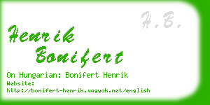 henrik bonifert business card